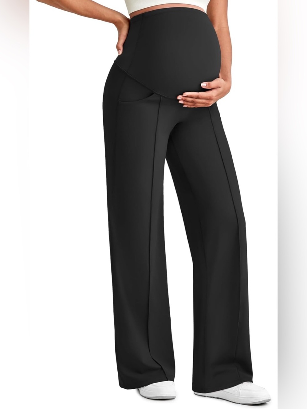 Maternity Wide-Leg flare  Black leggings